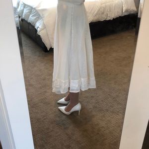 Rebecca Minkoff White Midi Skirt